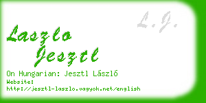 laszlo jesztl business card